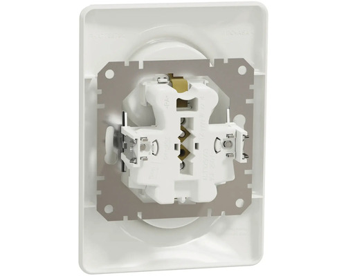 Detail vypínača s kovovým rámom