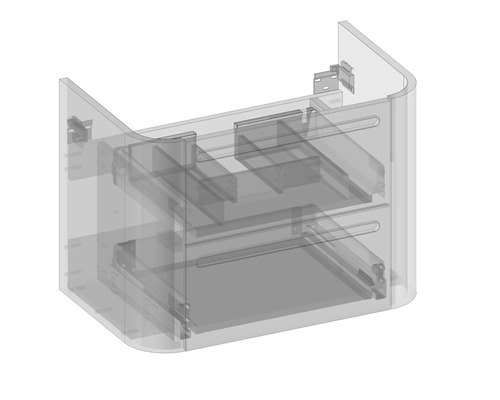 Skrinka pod umývadlo s dvoma zásuvkami