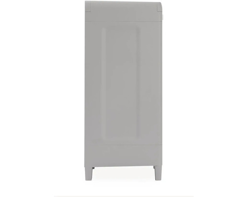 Sivá kúpeľňová skrinka s dverami