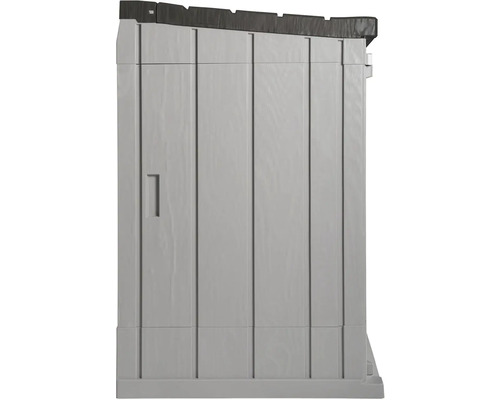 Sivá plastová skriňa na náradie s dvierkami