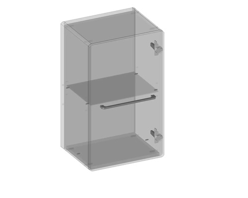 Kúpeľňová skrinka s dvierkami, policou a držadlom