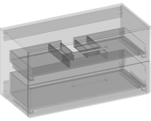 Skrinka pod umývadlo s dvoma zásuvkami