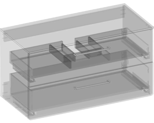 Skrinka pod umývadlo s dvoma zásuvkami