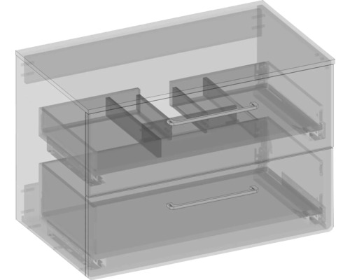 Kúpeľňová skrinka pod umývadlo Devo Sonus 2.0 fjordová zelená 77 x 52 x 45 cm SO2-SU2S77x52F72K51 Skrinka s dvoma zásuvkami