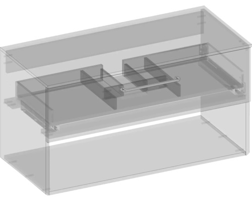 Nákres skrinky pod umývadlo so zásuvkou