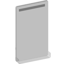 LED zrkadlo do kúpeľne s osvetlením Devo Sonus 2.0 s poličkou 55,5 x 94 cm IP 44 čierna SO2-LUPM55x94-L09