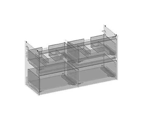 Skrinka pod umývadlo so zásuvkami do kúpeľne