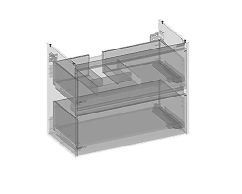 Skrinka pod umývadlo s dvomi zásuvkami