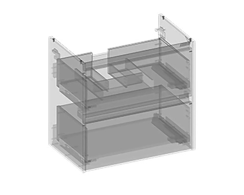 Skrinka pod umývadlo s dvomi zásuvkami