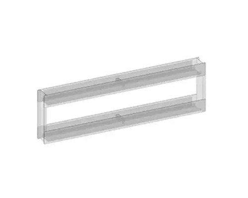 Priehľadná plastová polica