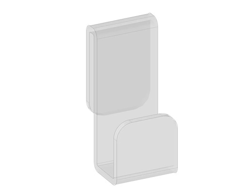 Jeden priehľadný lepiaci háčik