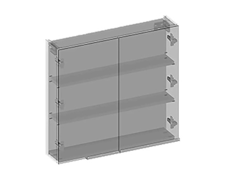Nástenná skrinka s policami a posuvnými dverami