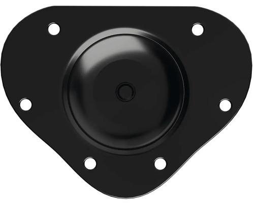 Čierna montážna doska so šiestimi otvormi na upevnenie