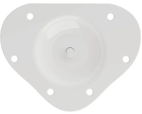 Biela plastová rozeta s upevňovacími otvormi
