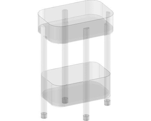 Odkladací stolík s dvoma policami