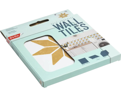 Balenie samolepiacich obkladačiek s geometrickým vzorom