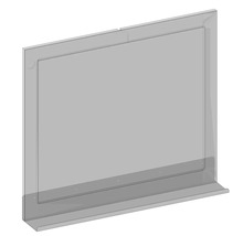 Zrkadlo do kúpeľne v ráme Devo Vena 2.0 s poličkou 80 x 70 cm biela/čierna VE2-LUPL80-F01