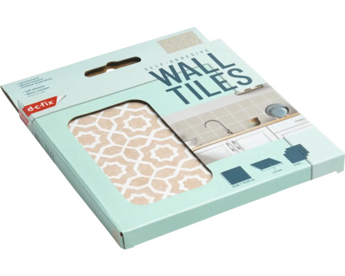 Balenie samolepiacich obkladačiek s geometrickým vzorom