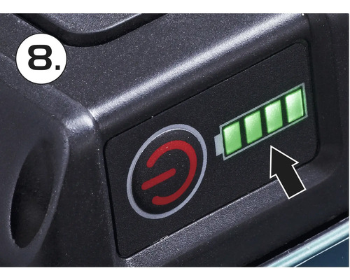 Ukazovateľ stavu nabitia batérie s tromi zo štyroch dielikov plnými