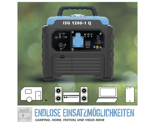 Generátor s elektrickými zásuvkami a USB portami na kempovanie, do domácnosti a na festivaly