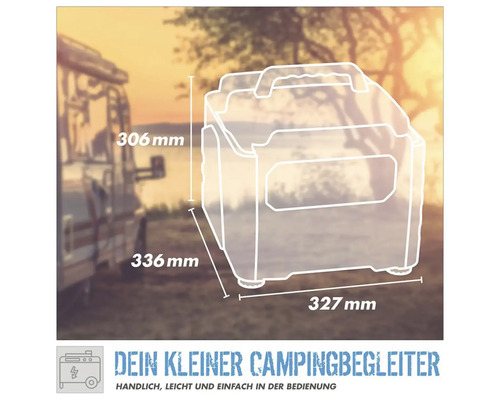 Rozmery mobilnej napájacej stanice vo vonkajšom prostredí: 306 mm výška, 336 mm šírka a 327 mm hĺbka.