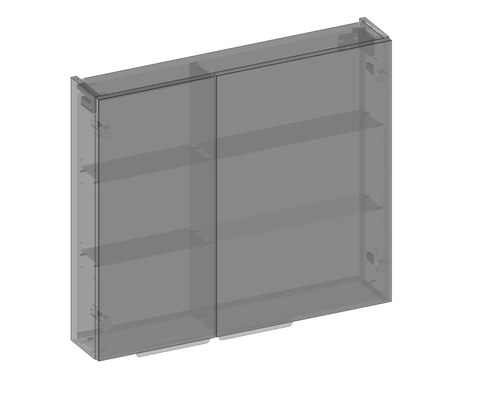 Kúpeľňová skrinka s policami a dvomi dverami