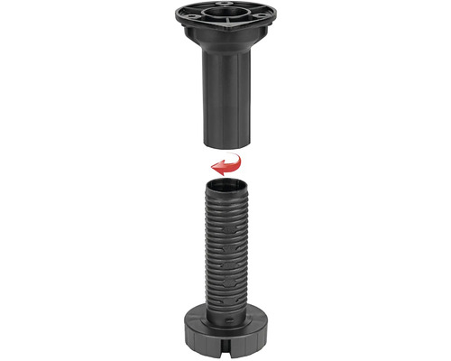 Nábytková noha z plastu s funkciou nastavenia