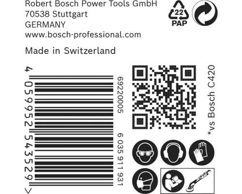 Informácie o Robert Bosch Power Tools GmbH, čiarový kód, QR kód a bezpečnostné opatrenia