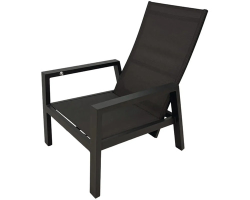 Nastaviteľné záhradné kreslo s hliníkovým rámom a textilným poťahom