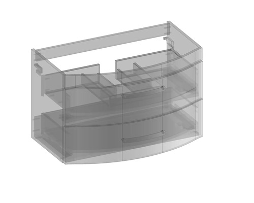 Skrinka pod umývadlo so zásuvkami na montáž