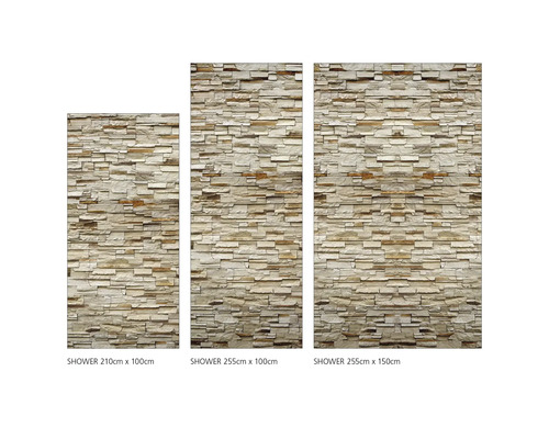 Sprchové panely so vzhľadom kameňa v rôznych veľkostiach
