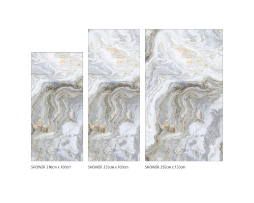 Sprchové panely so vzhľadom mramoru v rôznych veľkostiach