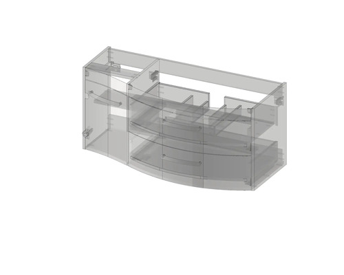 Skrinka pod umývadlo so zásuvkami a dvierkami