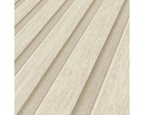 Tapeta so vzhľadom dreva a prúžkovaným vzorom