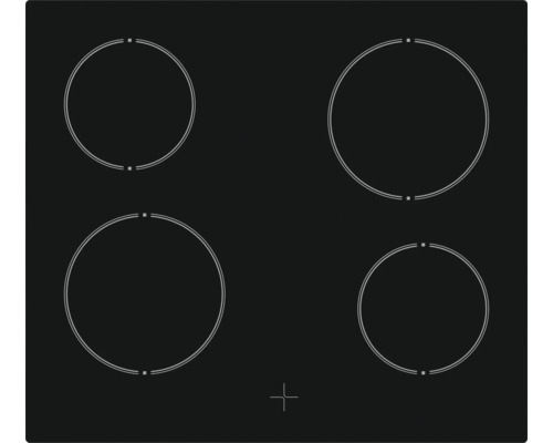 Čierna varná doska so štyrmi varnými zónami