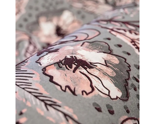 Detail tapety s kvetinovým vzorom