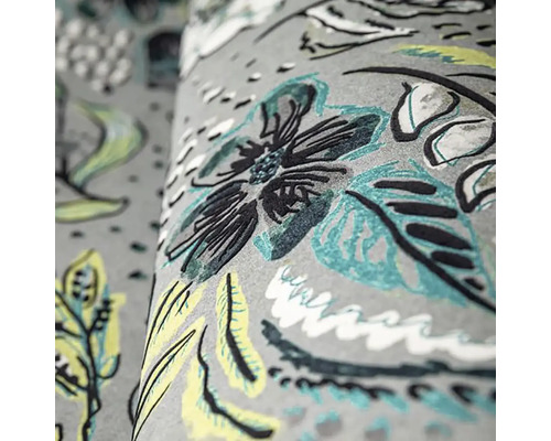Detail tapety s kvetinovým vzorom