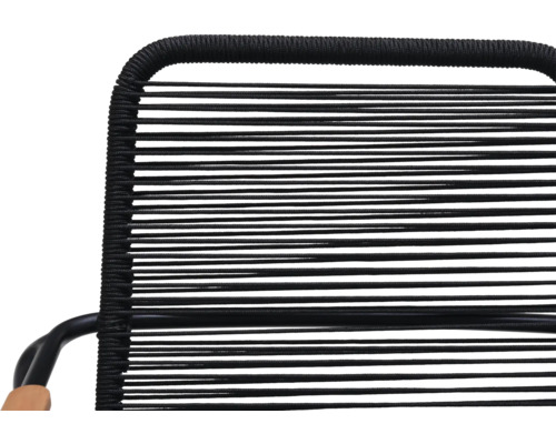 Detail stoličky s vodorovnou lanovou výplňou