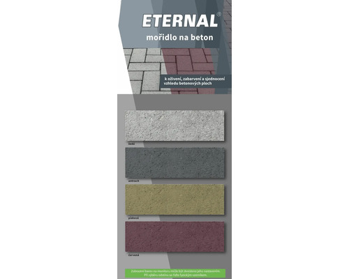 Eternal moridlo na betón na oživenie, zafarbenie a zjednotenie vzhľadu betónových plôch.