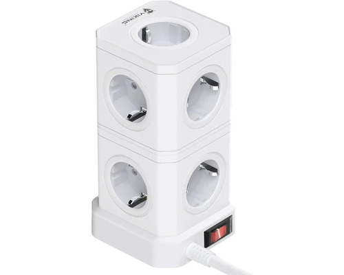 Zásuvka v tvare kocky s vypínačom