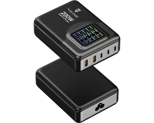 Nabíjačka Viking Technology 200 W GaN Pro