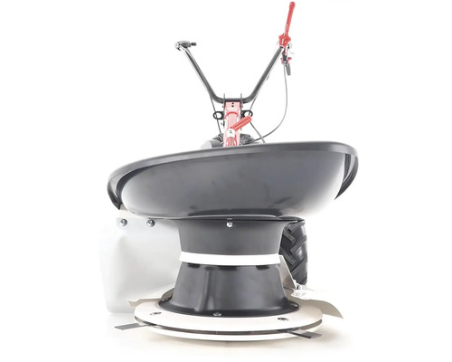 Detailný záber bubnovej kosačky s oceľovými nožmi