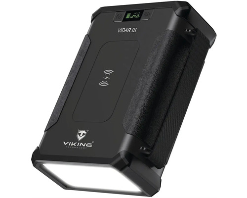 Čierne pracovné svetlo Viking Technology VIDAR III s funkciou bezdrôtového nabíjania