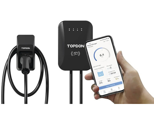 Nabíjacia stanica Topdon pre elektromobily s aplikáciou pre smartfóny