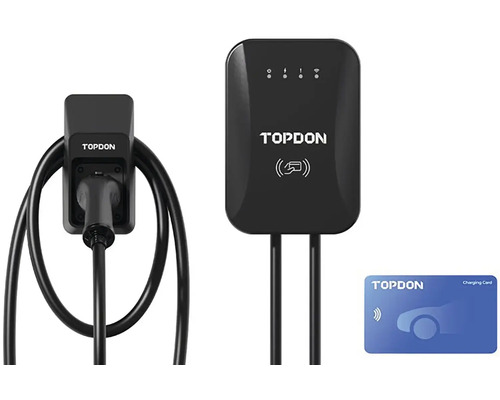 Nabíjacia stanica s logom Topdon s nabíjacím káblom a kartou