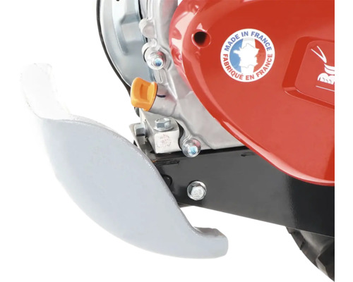 Detail motorového zariadenia s pečaťou Vyrobené vo Francúzsku