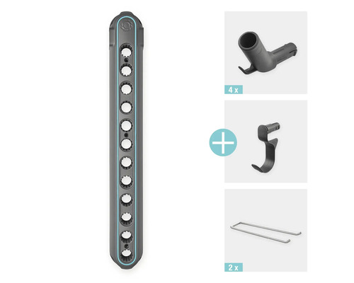 Lišta na náradie s háčikmi a držiakmi na uloženie náradia