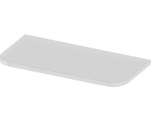 Obdĺžniková sprchová polička zo skla