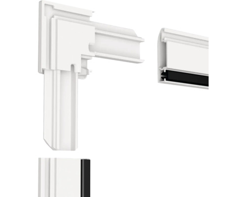 Rám sieťky proti hmyzu s rohovou spojkou a tesniacim profilom