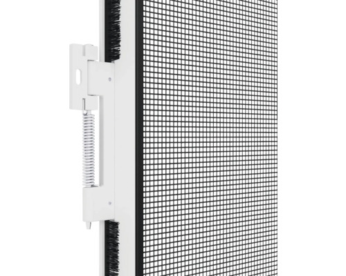 Detailný pohľad na dvere proti hmyzu s rámom a sieťou